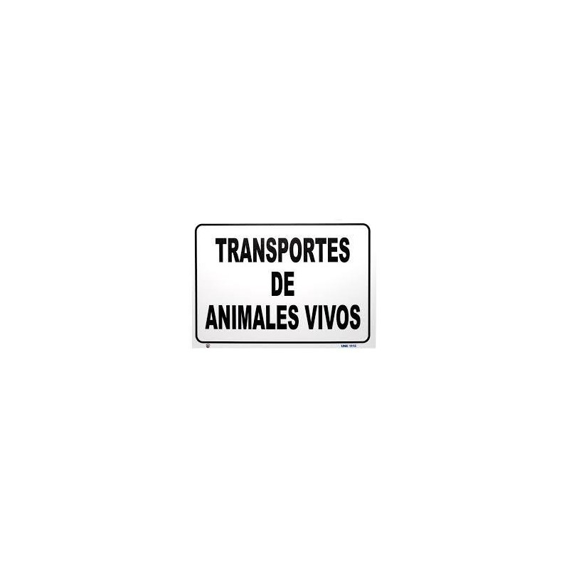 PLACA TRANSPORTES ANIMALES VIVOS