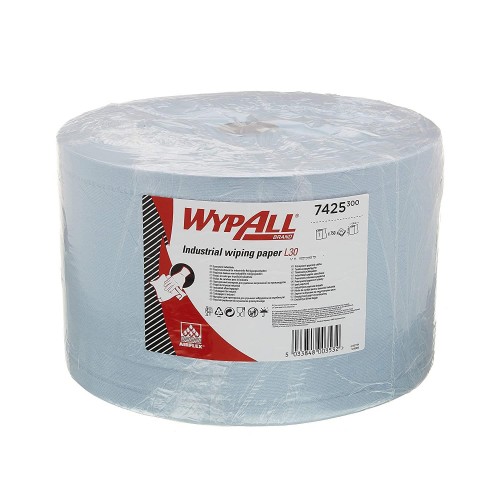 BOBINA CELULOSA AZUL WYPALL L30 23,5 CM ANCHO (750 SERVICIOS)