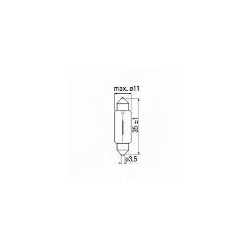 7546LFD LAMPARA EXTRA LIFE C5W - 1 UN (Se sirve en pack 10)