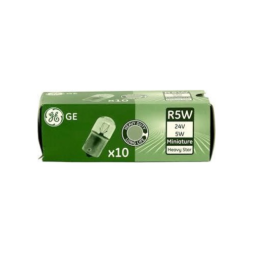 2627HDL LAMPARA HEAVY STAR R5W 5W 24V TRUCK - 1 UN (Se sirve en pack 10)