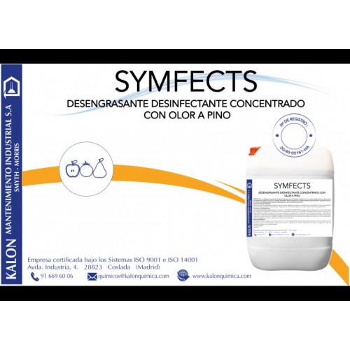 DESINFECTANTE BACTERICIDA/FUNGICIDA SYMFECTS - 10 L